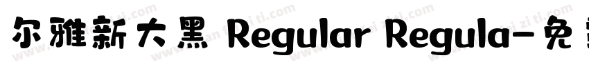 尔雅新大黑 Regular Regula字体转换